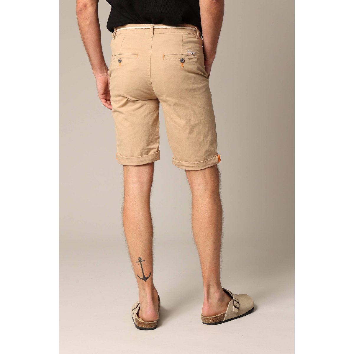 Bermuda en coton KARMA beige, DEELUXE