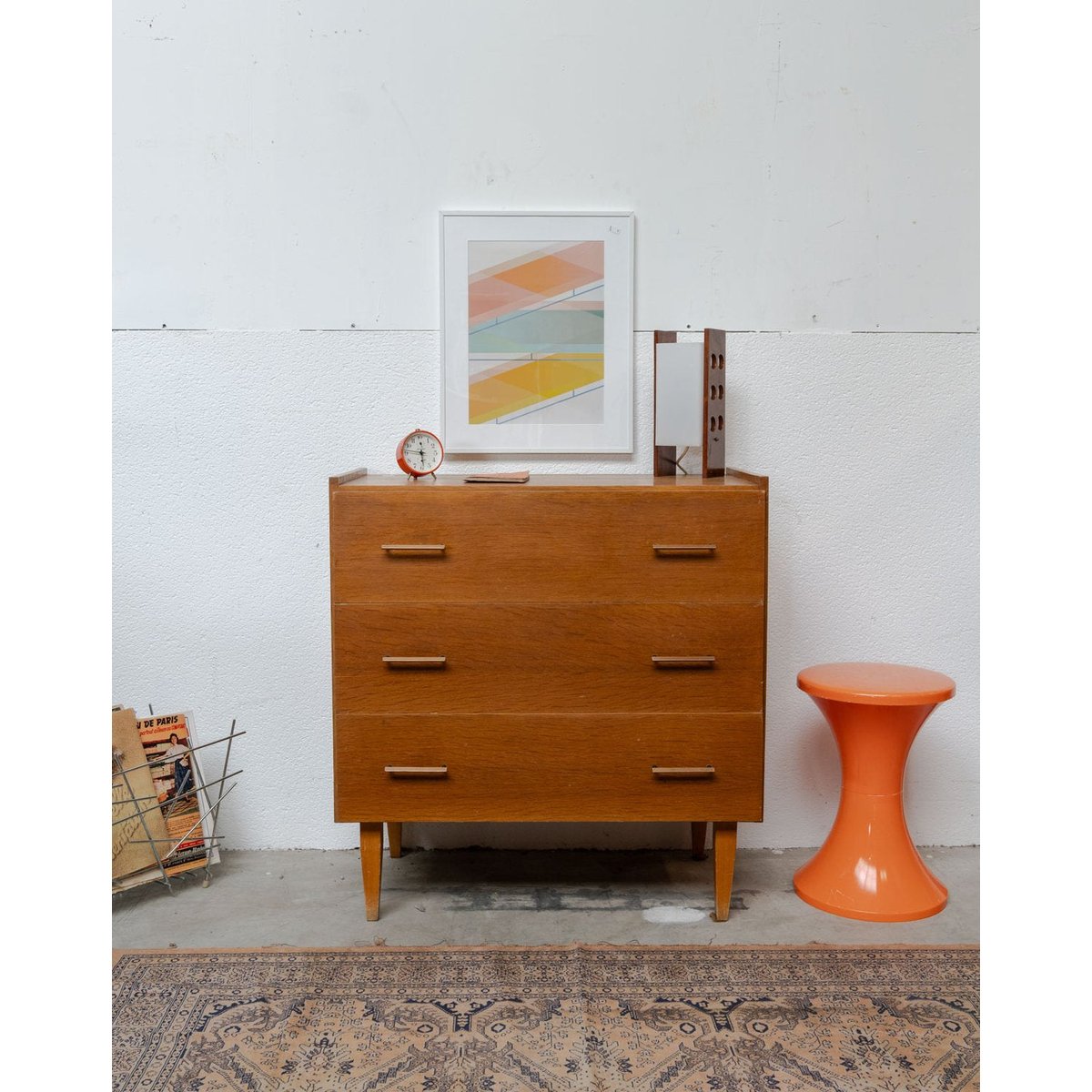 Commode en bois Olga N°462 - Bon état bois clair, DEBONGOUT