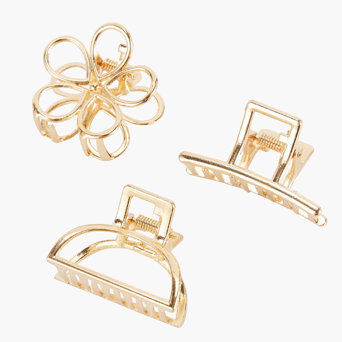 Set de 3 mini pinces cheveux dorées doré, BALABOOSTE