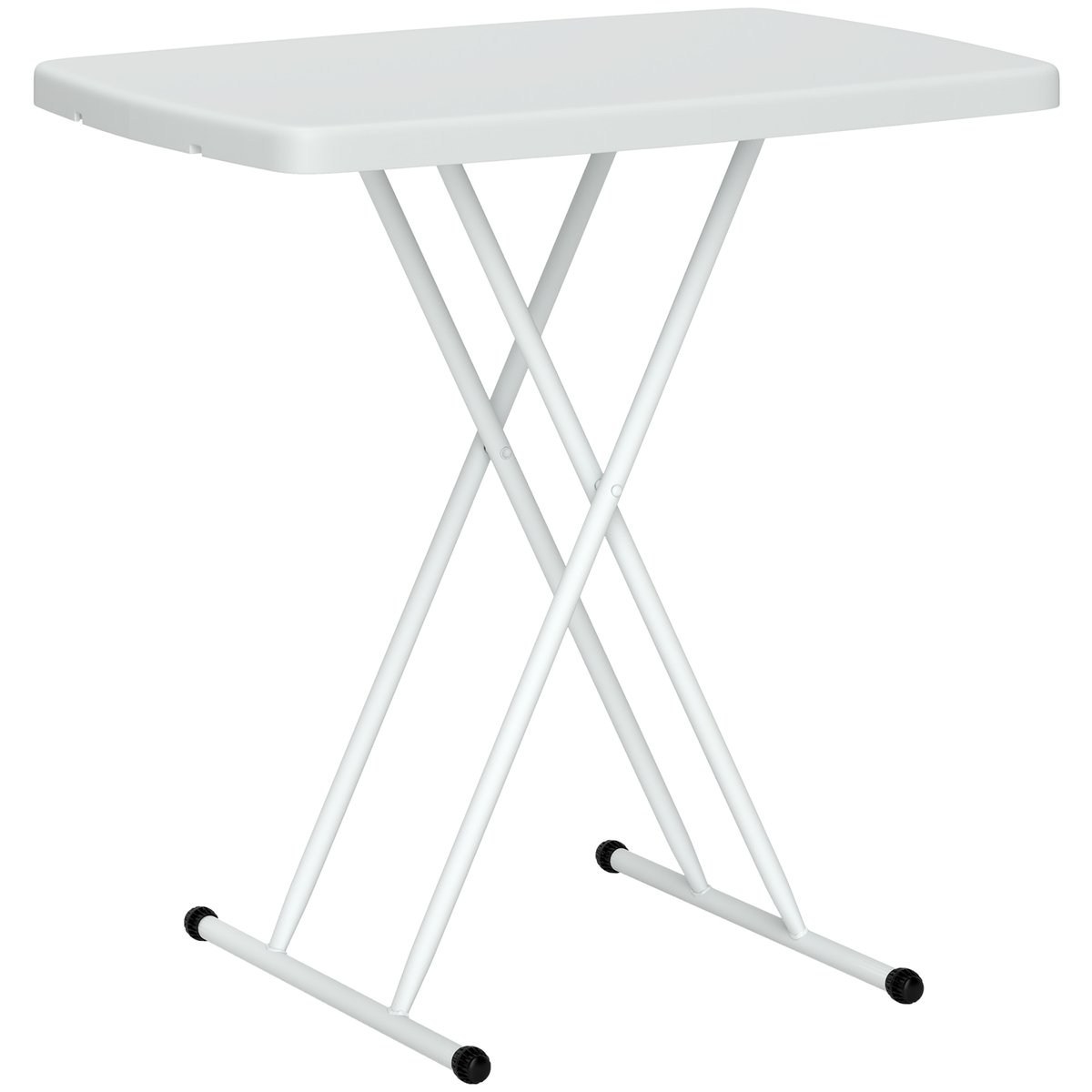 Table d'appoint de terrasse HDPE Blanc blanc, OUTSUNNY