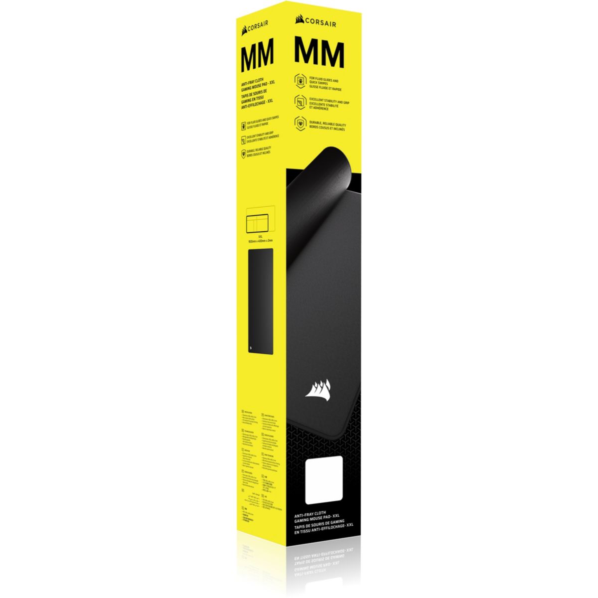 Tapis de souris MM Cloth 2XL Noir couleur unique, CORSAIR