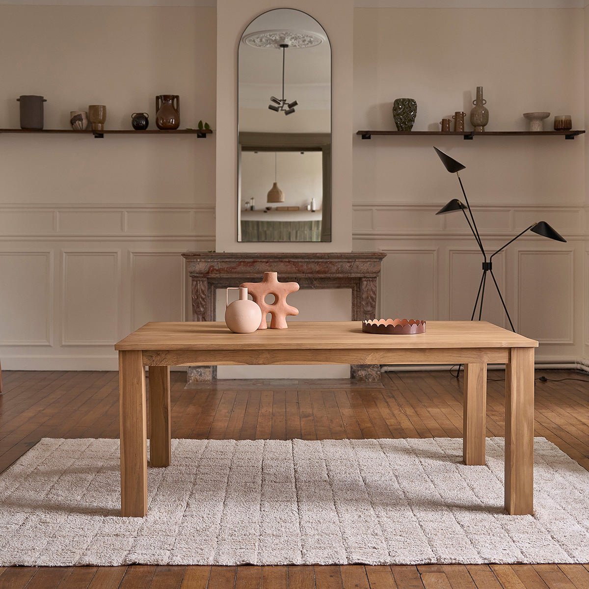 Table en teck massif 8 pers. BOSTON naturel, BERAH GETAH