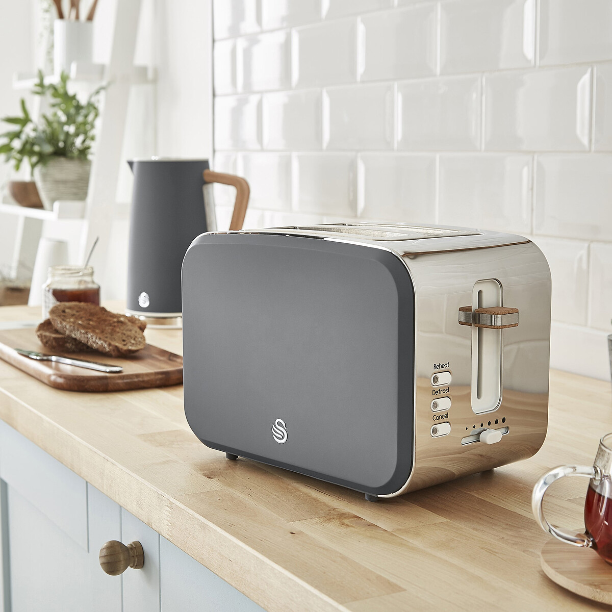 Nordic 2-Slice Toaster - ST14610 grey, SWAN