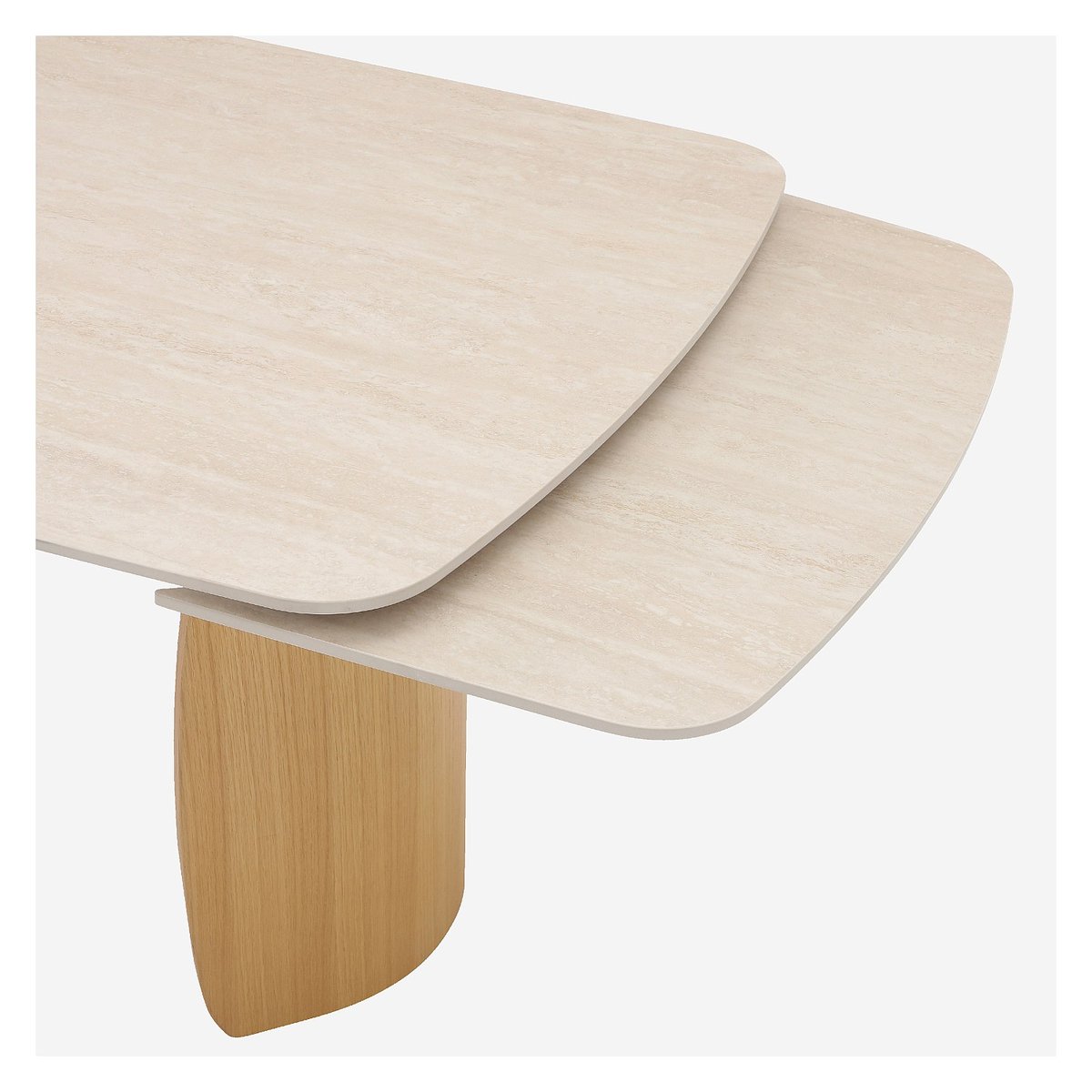 Table à manger chêne BIANCA beige, HABITAT