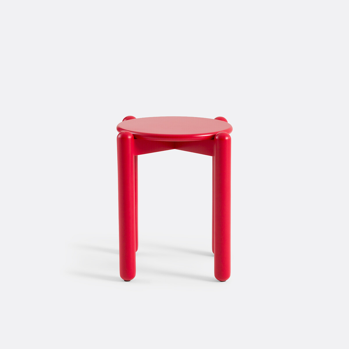 Tabouret hêtre massif coloré, Coloquo rouge, LA REDOUTE INTERIEURS