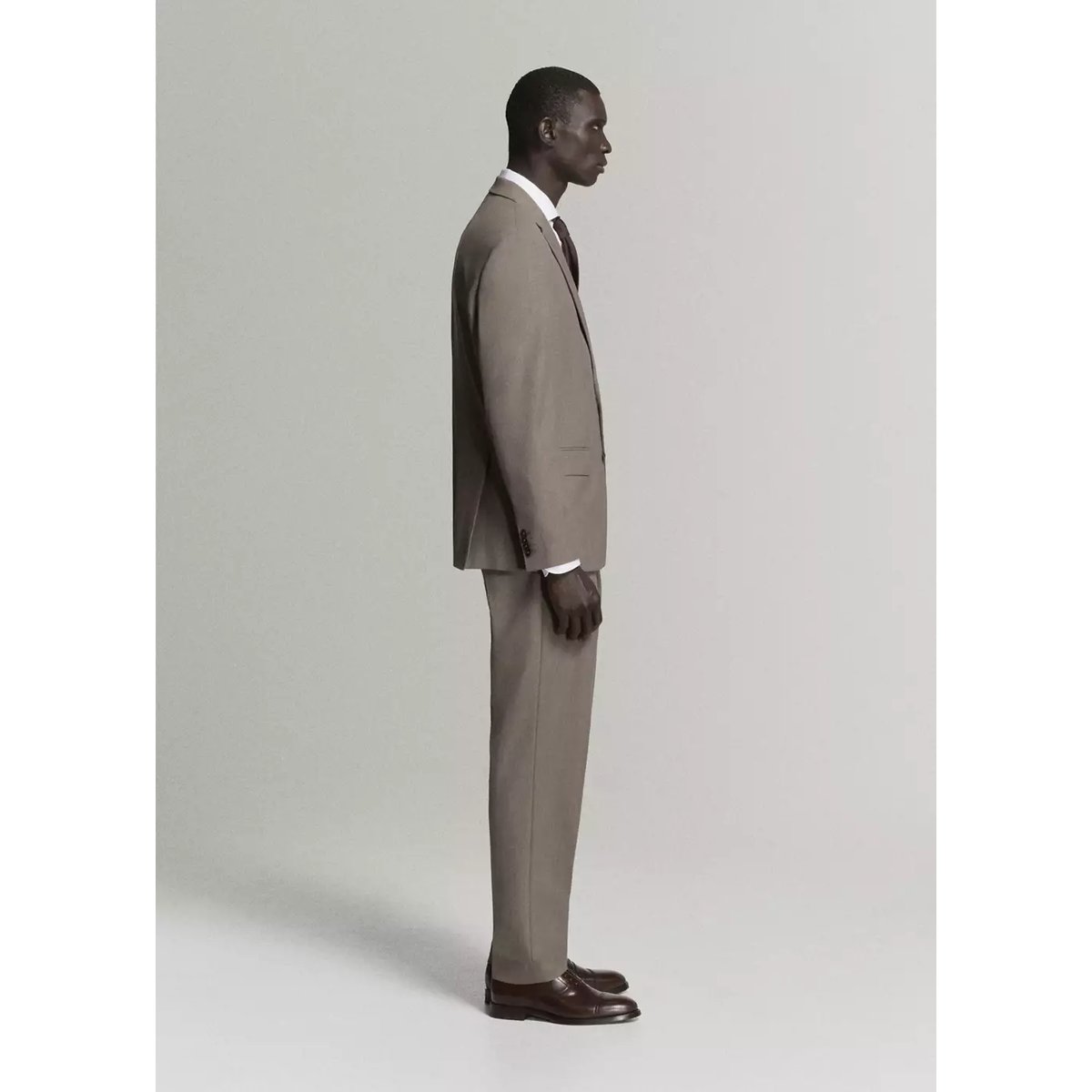 Pantalon de costume London regular-fit marron moyen, MANGO MAN