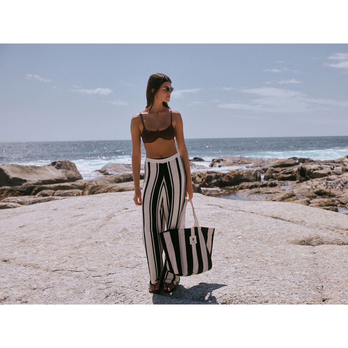 Pantalon de plage en maille monochrome, NEXT