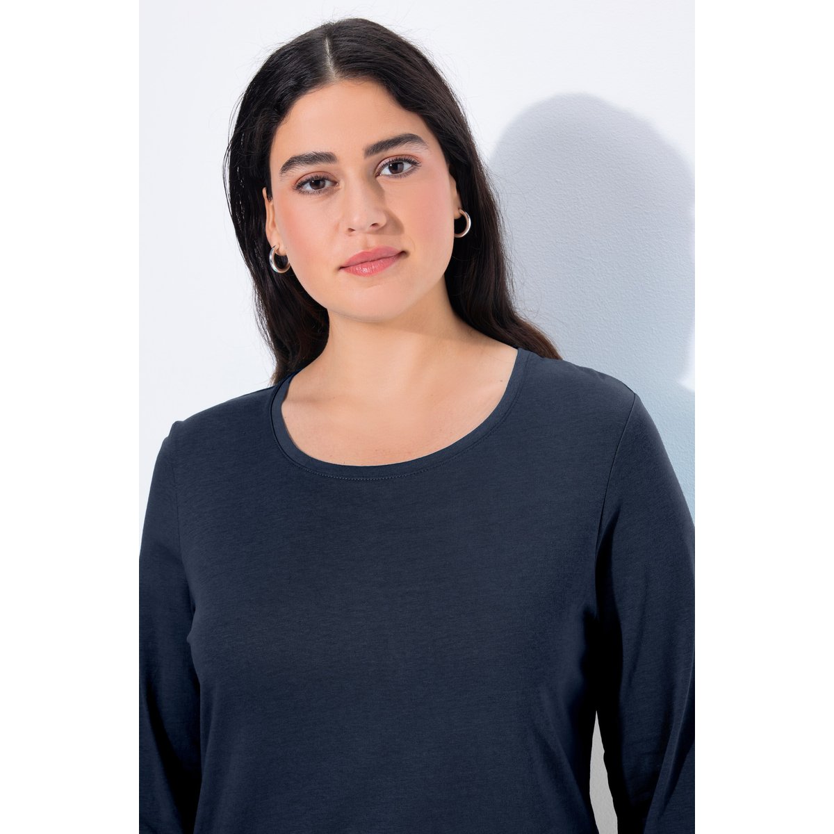 T-shirt Slim Fit marine, ULLA POPKEN