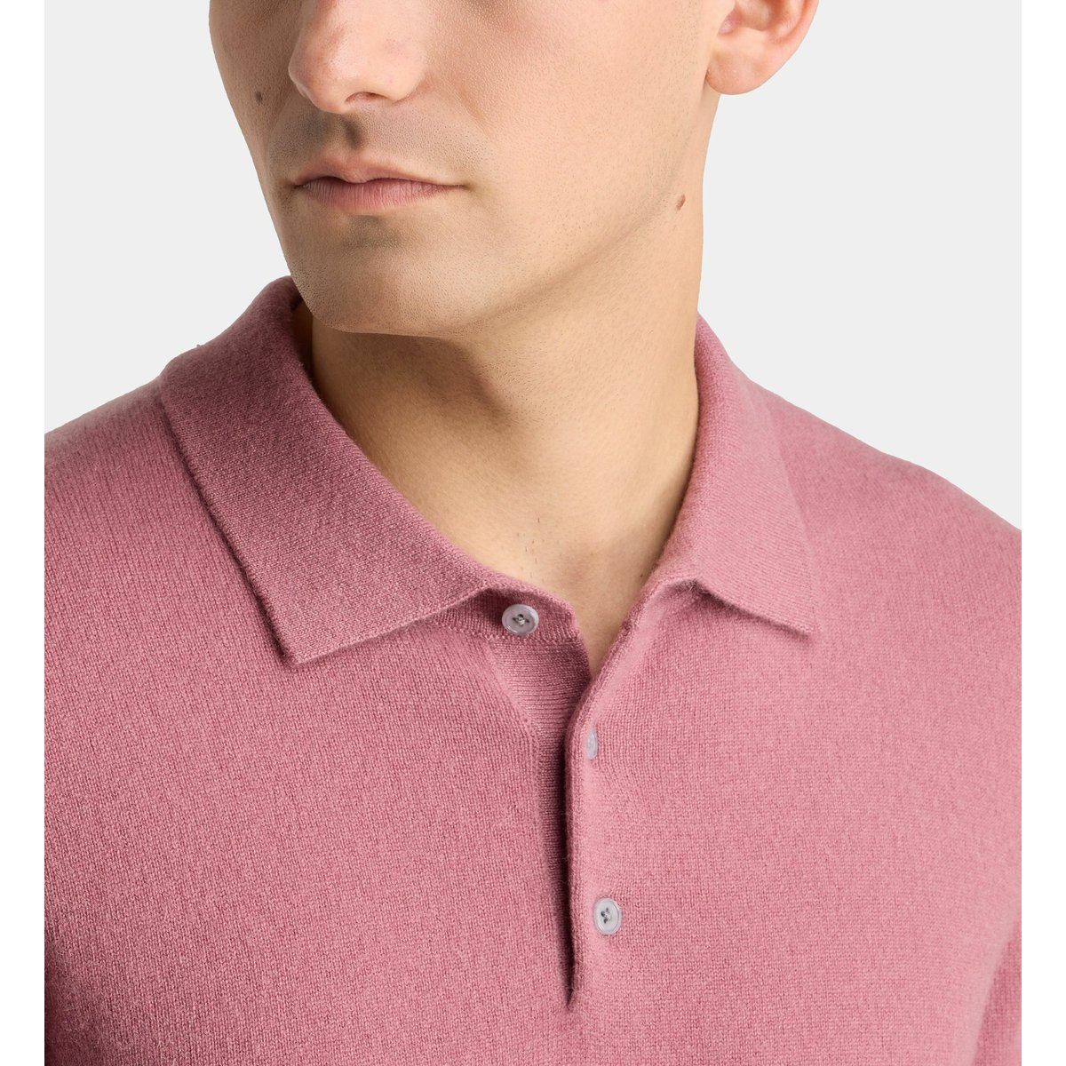 Pull polo napolo cachemire rose poudré, GALERIES LAFAYETTE