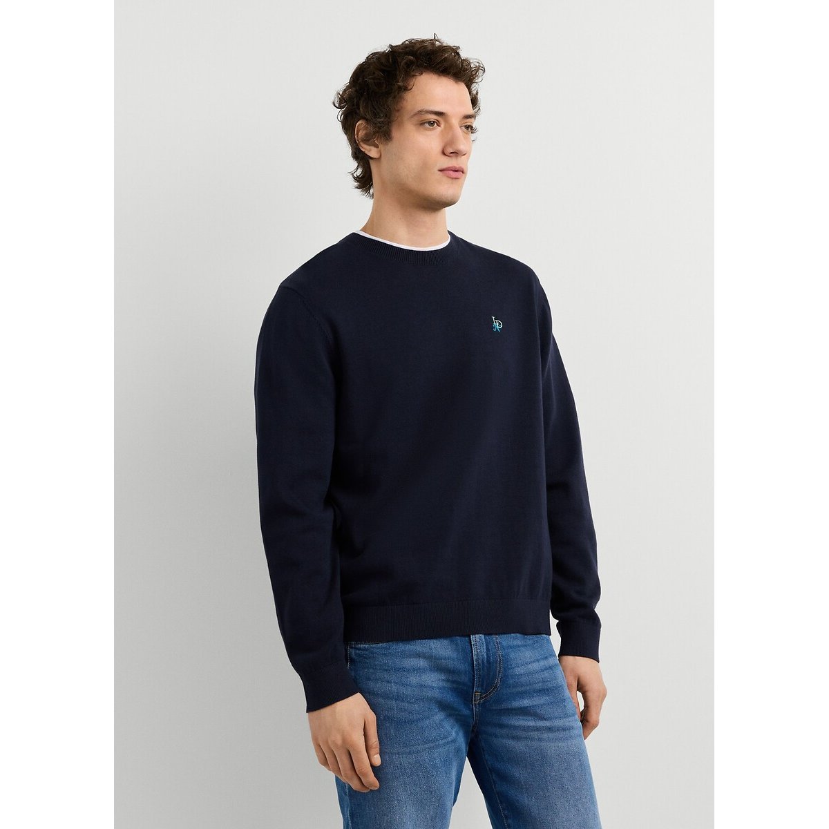 Pull col rond, DANIELS bleu profond, PEPE JEANS