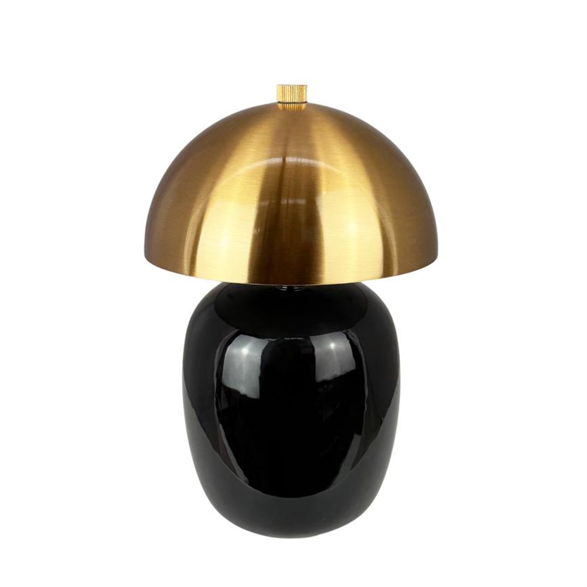 Lampe de table LED rechargeable MANHATTAN noir/laiton, DYBERG LARSEN