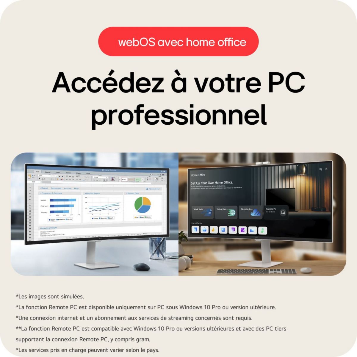 Ecran PC UltraGear 34U601SA 34'' UWQHD 100Hz VA 5 ms HDR WebOS couleur unique, LG