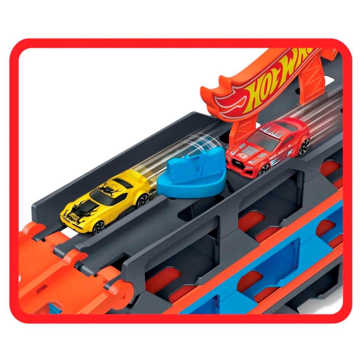 Hot Wheels Super Transporteur Extensible multicolore, MATTEL