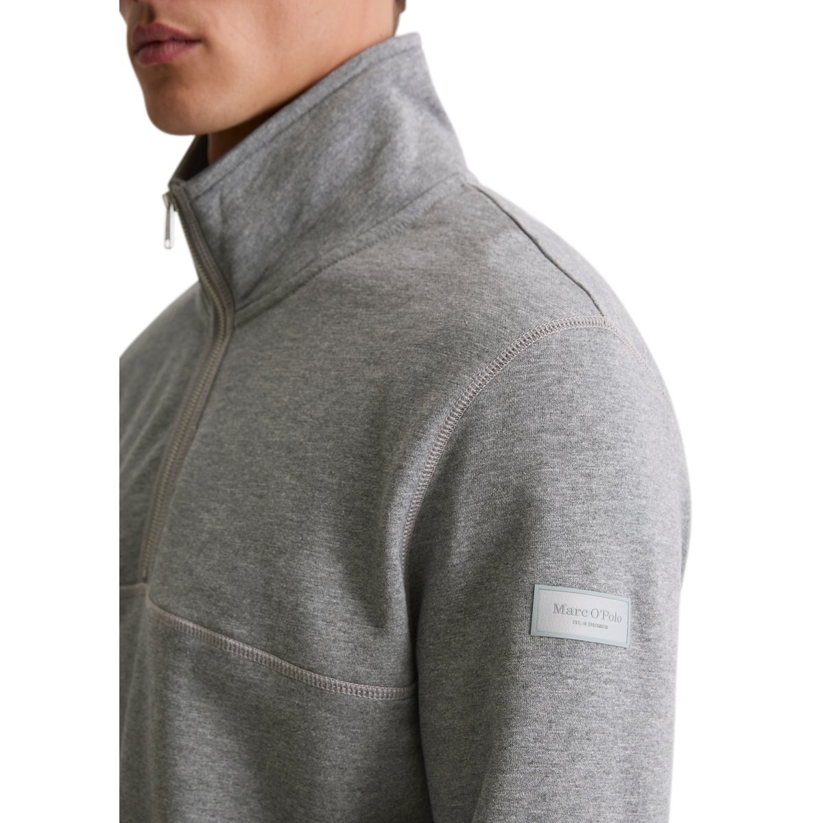 Sweatroyer DfC régulier en coton bio doux gris, MARC O'POLO