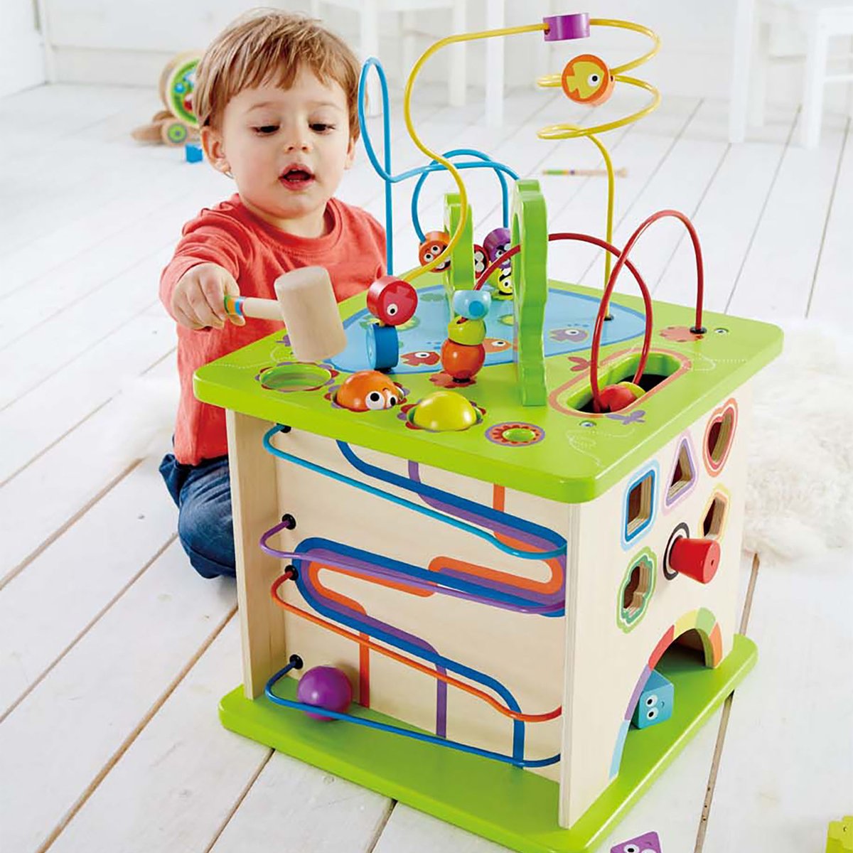 Cube d'activités E1810 multicolore, HAPE