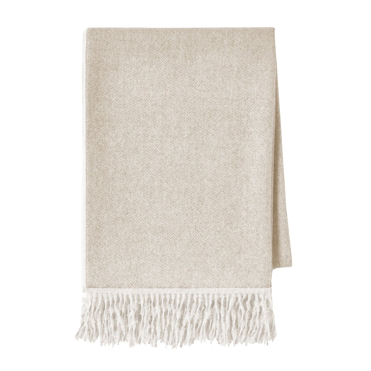 Plaid uni en alpaga, NOMADE beige, ALEXANDRE TURPAULT
