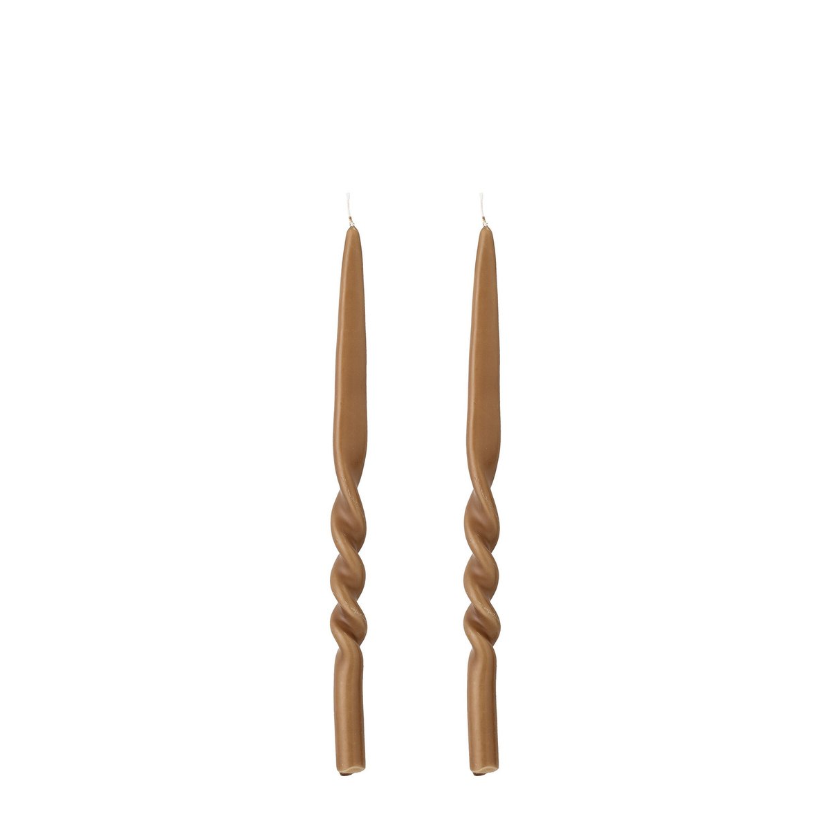 Bougies en paraffine (Pack de 2) TWIST marron, BLOOMINGVILLE