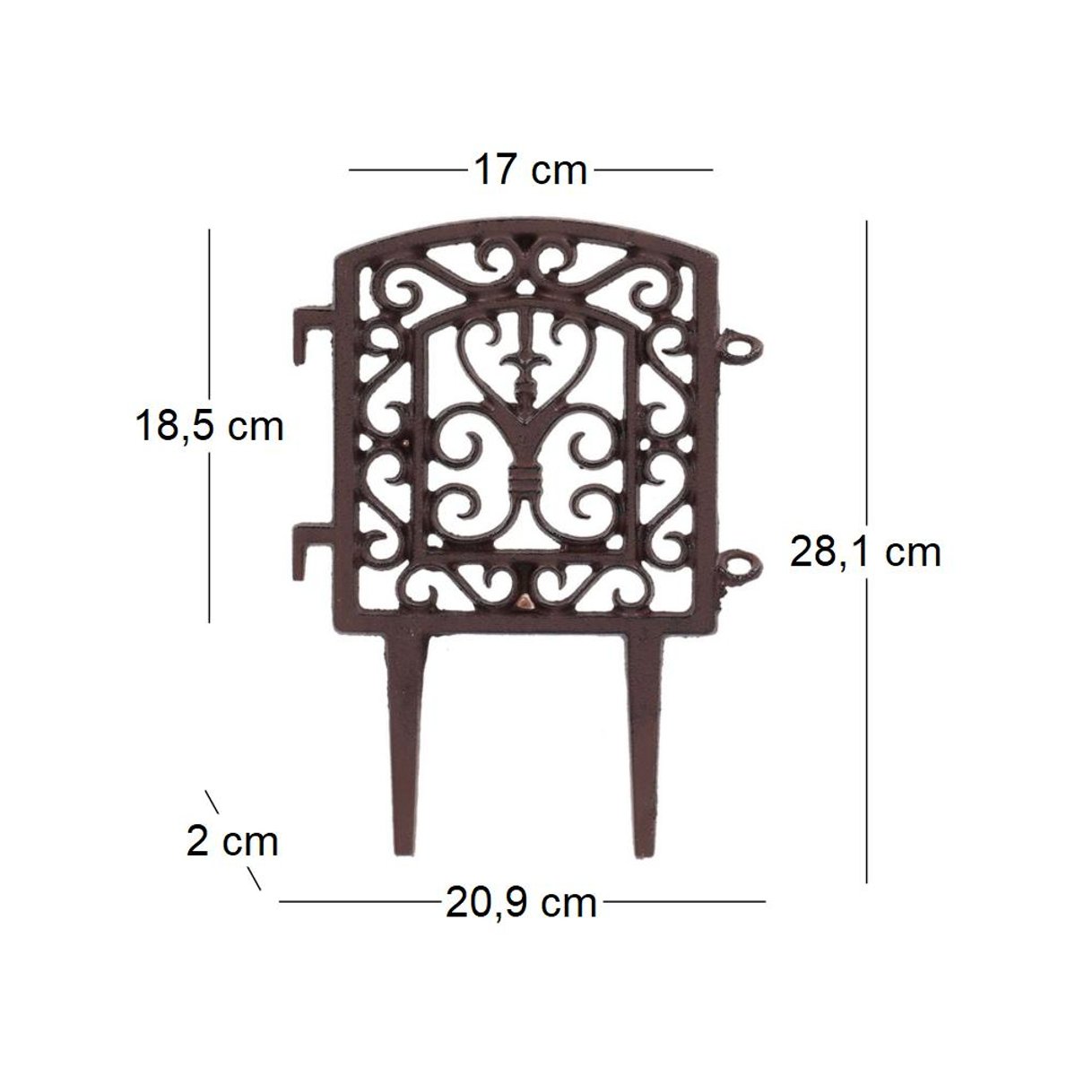 Bordure à assembler en fonte Tradition Unitaire couleur unique, JARDINDECO