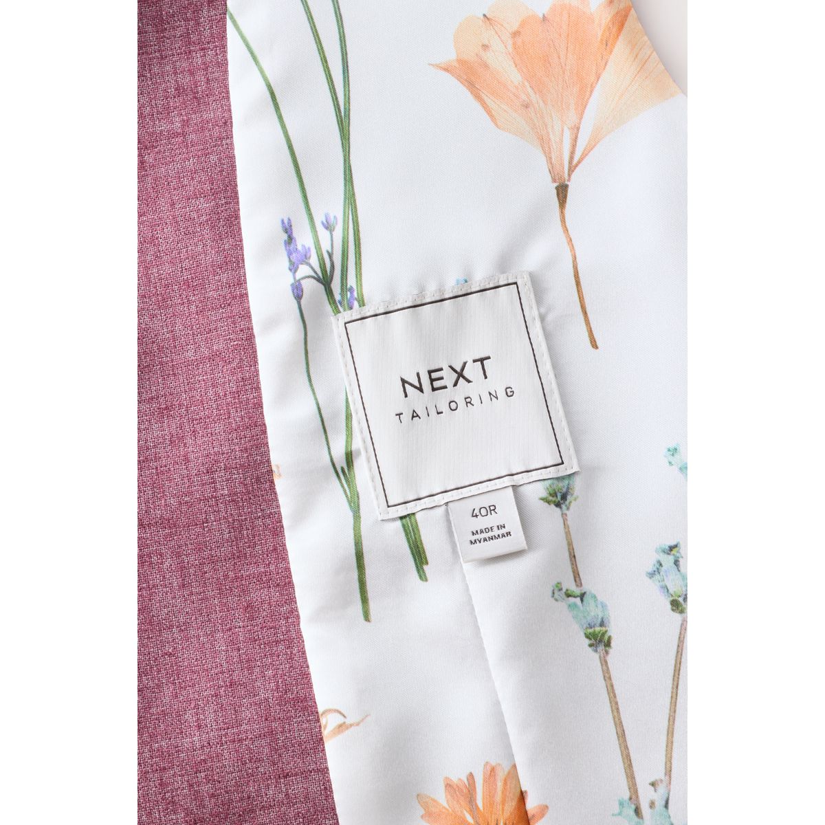 Gilet de costume en lin texturé rose, NEXT