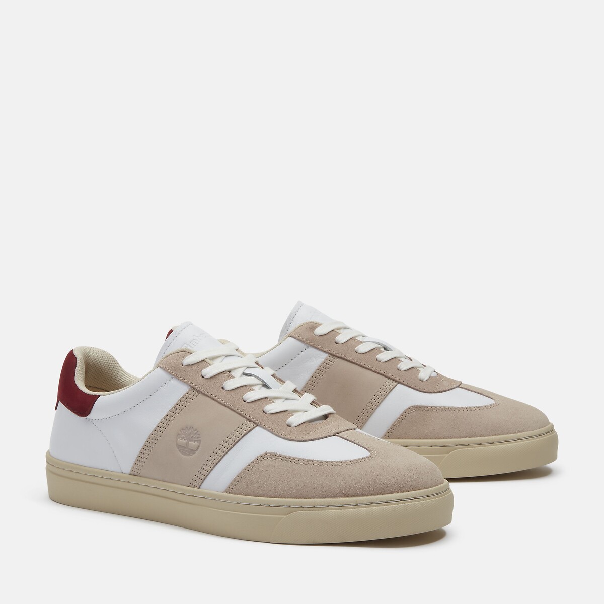 Baskets en cuir Lisbon Street blanc/beige, TIMBERLAND