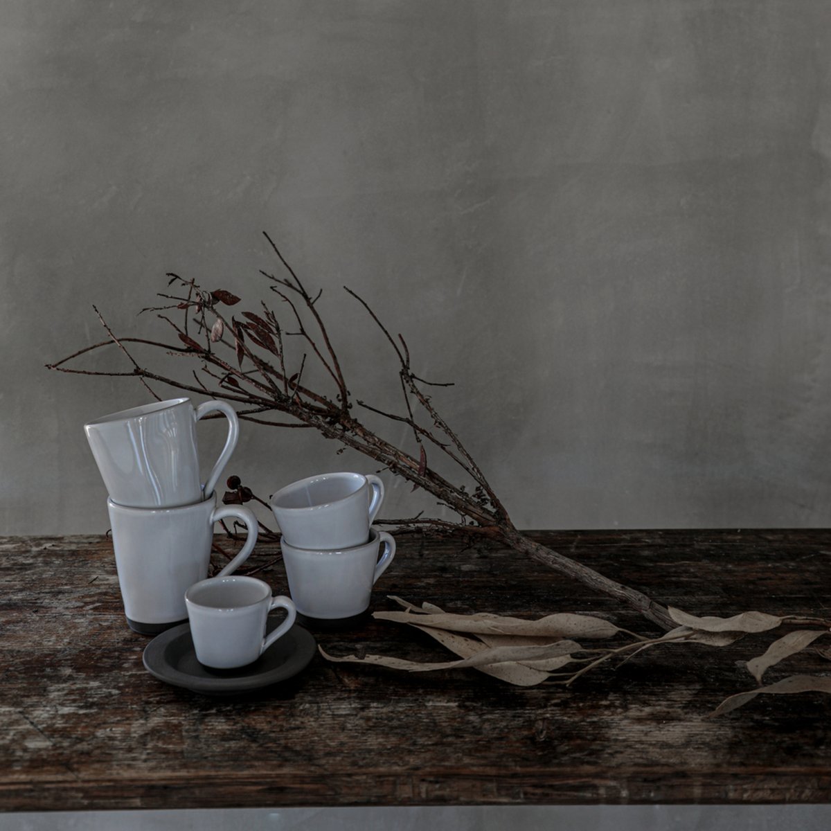 Tasse à thé en eco grès, PLANO blanc, COSTA NOVA