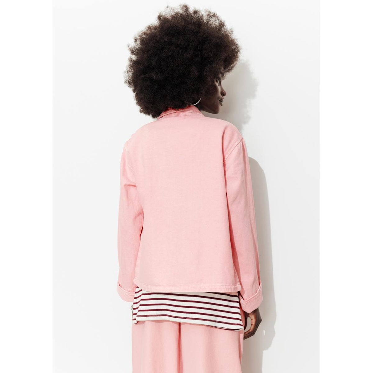 Veste workwear en jean rose, PROMOD