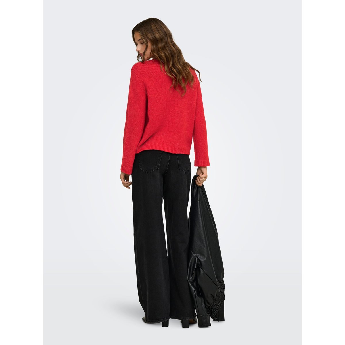 Pull En Maille rouge - barbados cherry 1, ONLY