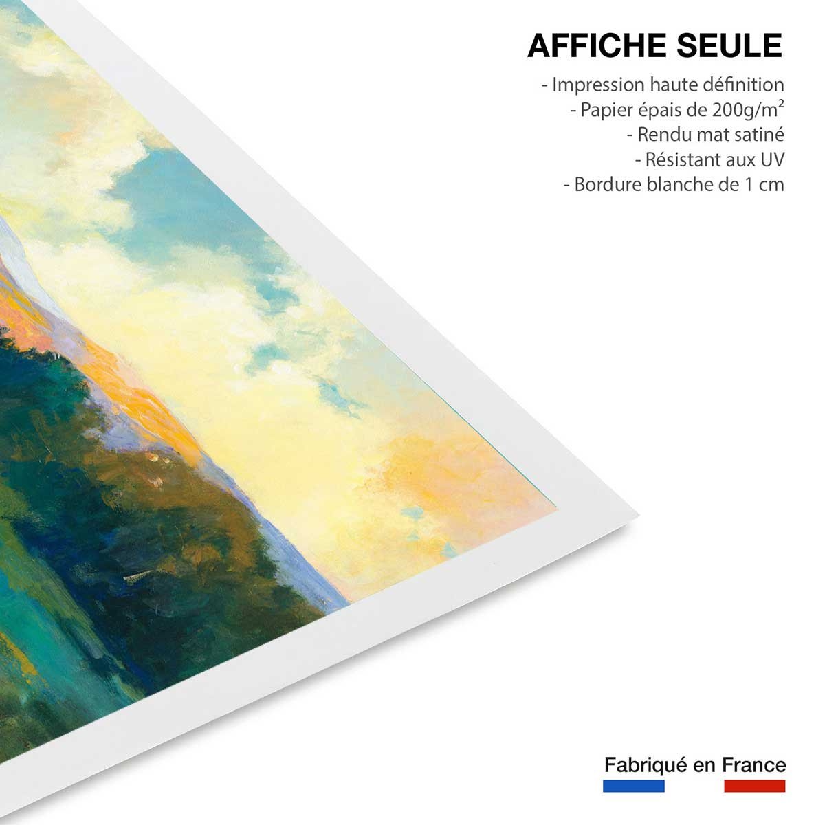 Affiche Soleil de midi sur la vallée affiche seule, HEXOA