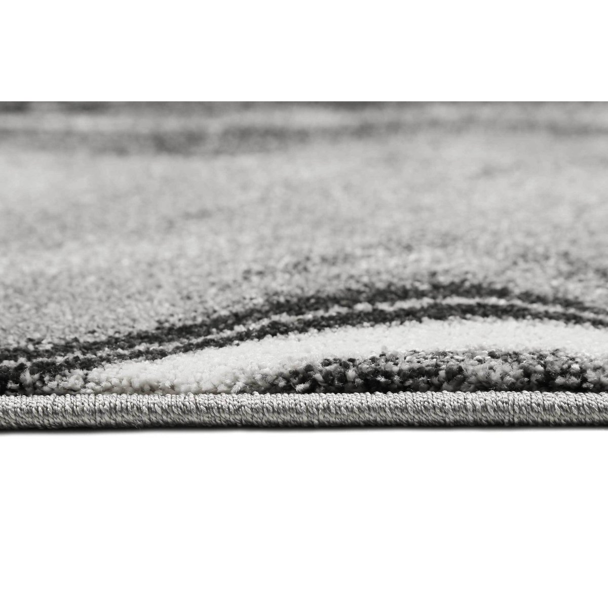 Tapis motif marbre pour salon, chambre ,  VOYAGE gris, WECON HOME