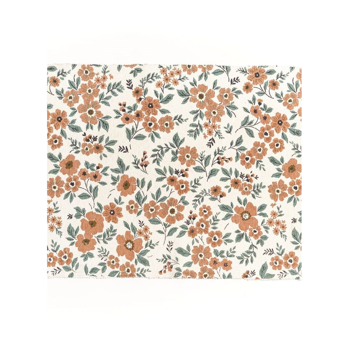 Tapis imprimé floral coton FUNNY LIBERTY rose, TODAY