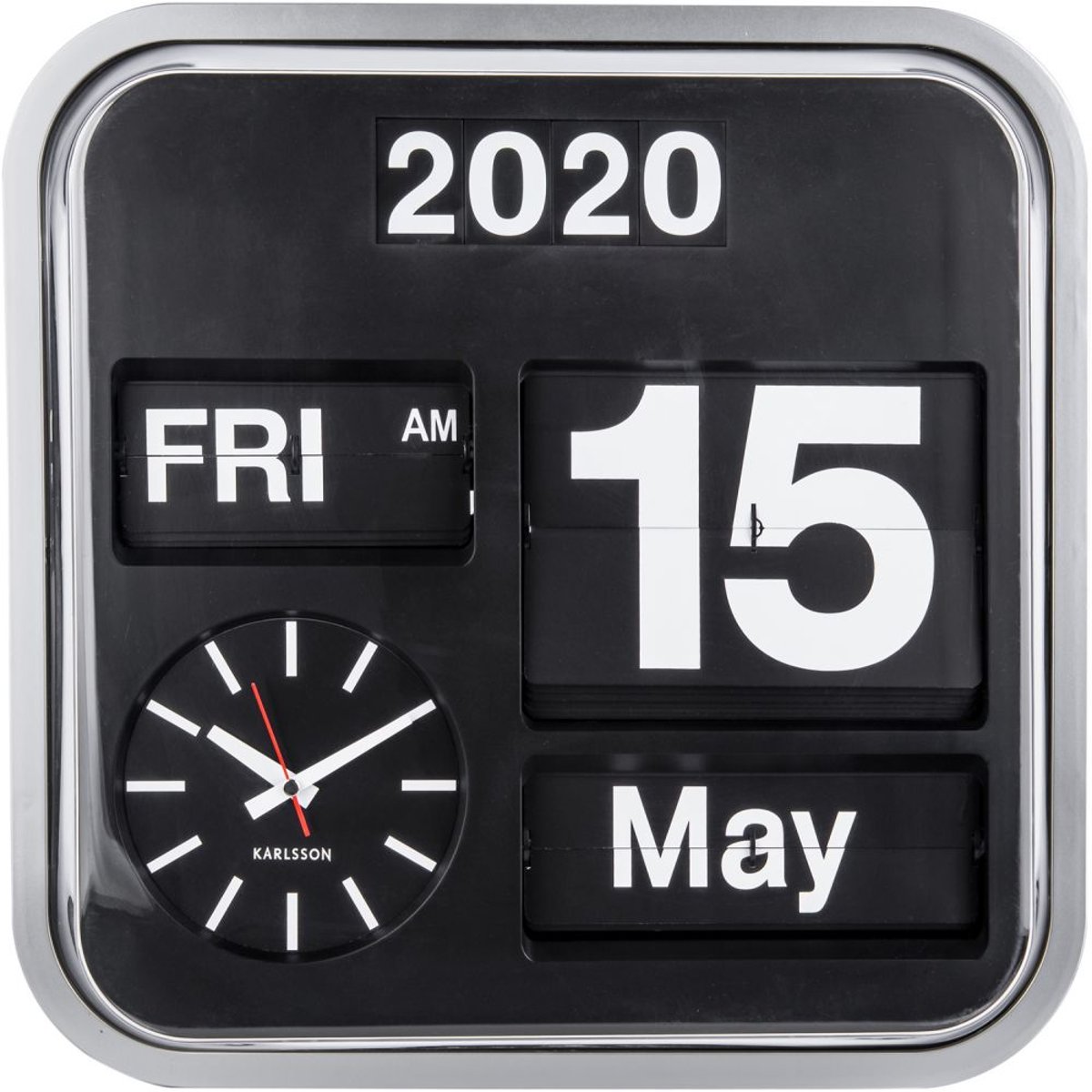 Horloge Murale PVC argent, KARLSSON