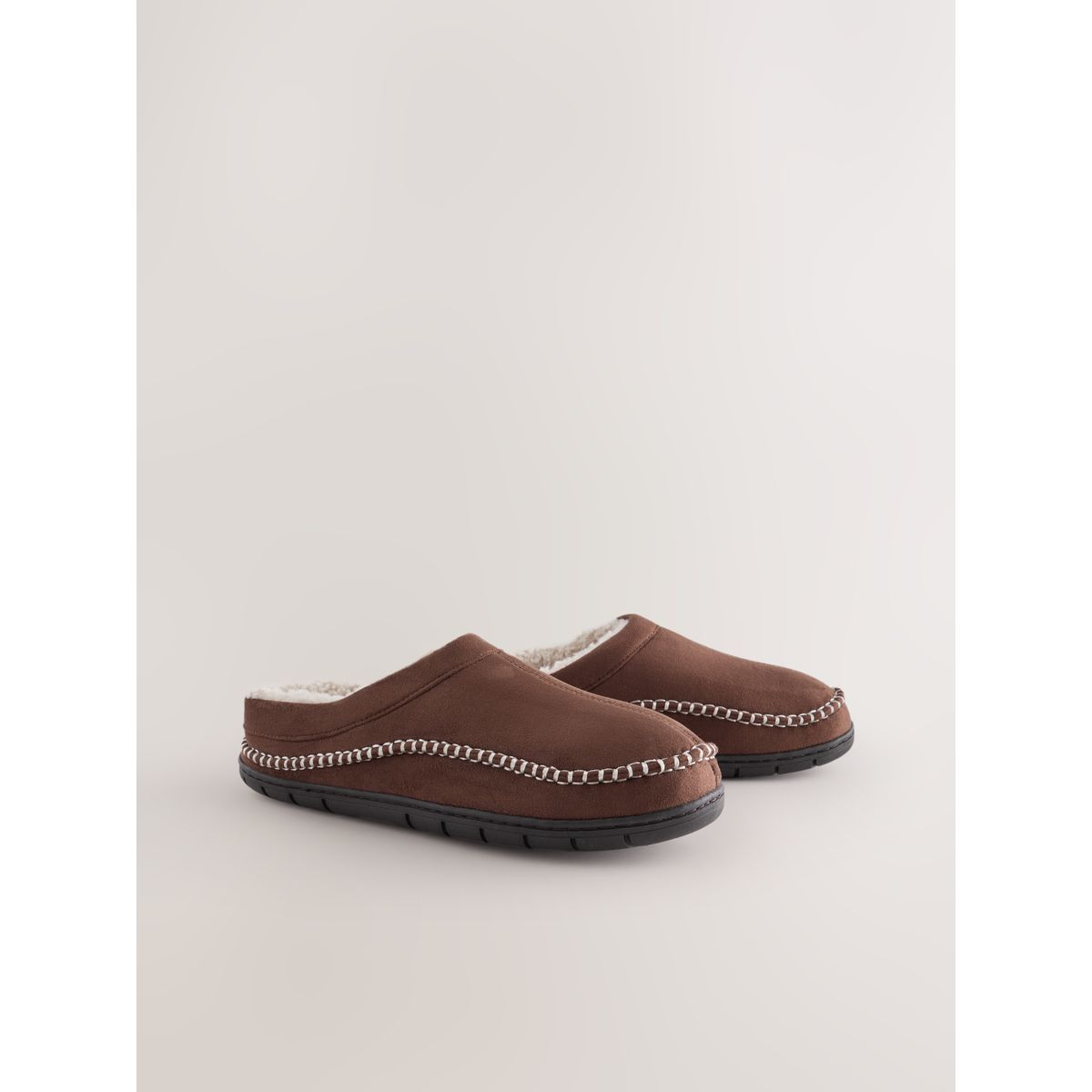 Mules à surpiqûres marron fauve, NEXT