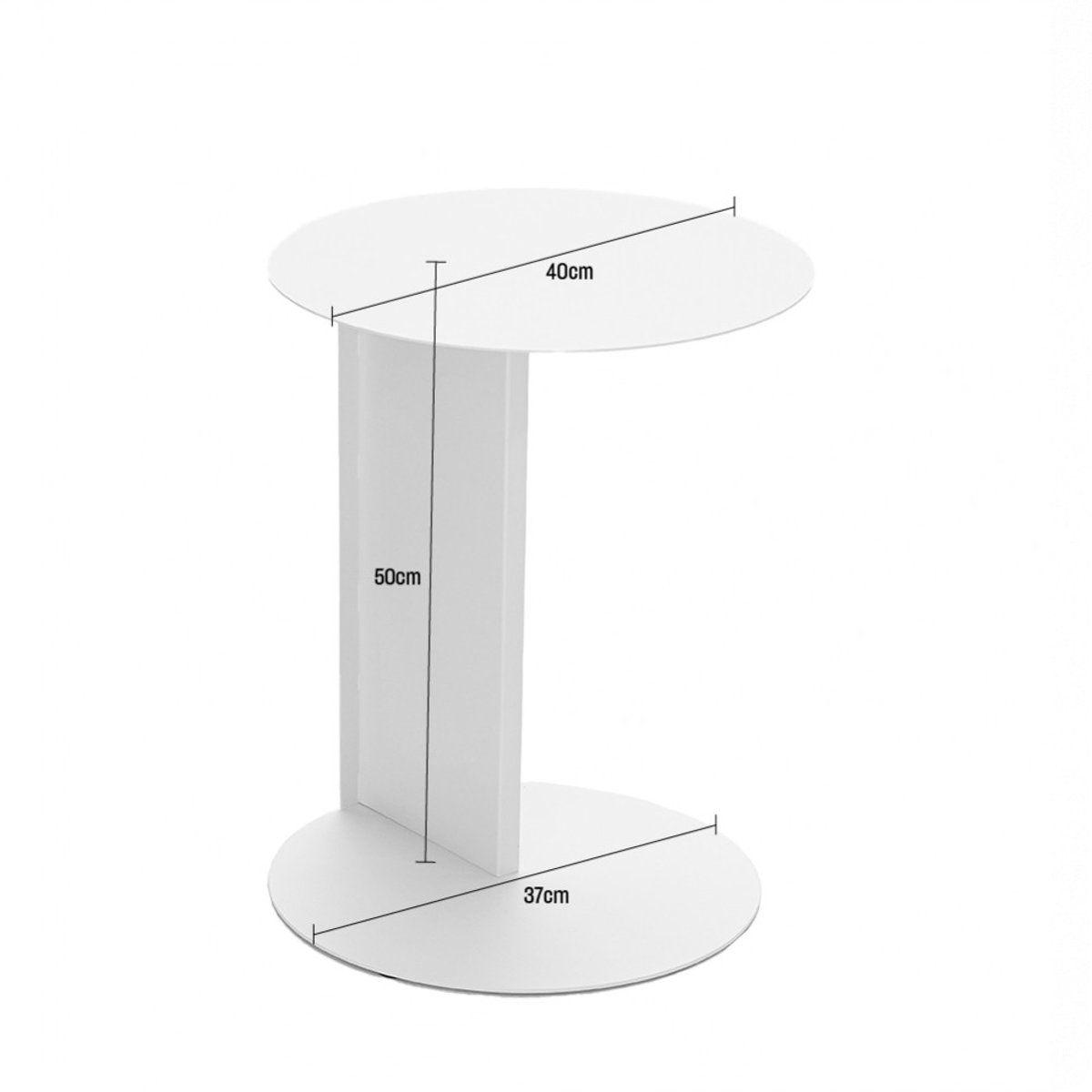 Table d'appoint en métal H50cm- JIMY bleu, DRAWER