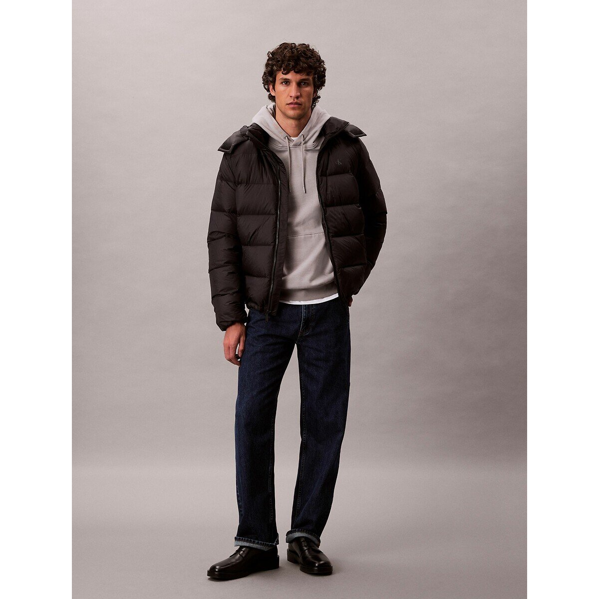 Hooded Padded Jacket black, CALVIN KLEIN