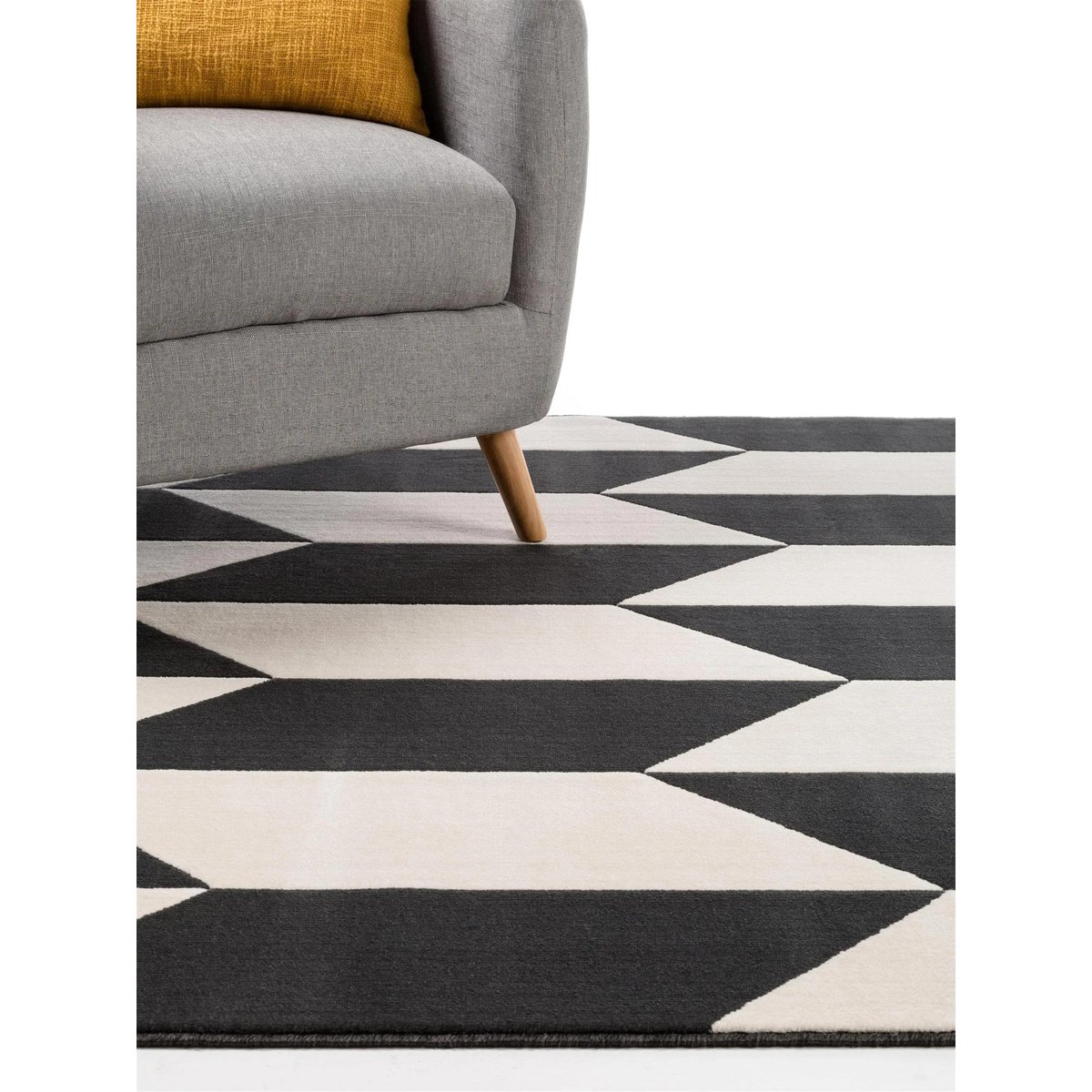 Tapis DESSERT noir/blanc, BENUTA