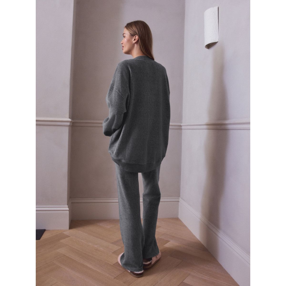 Ensemble tunique et pantalon en polaire gris, NEXT