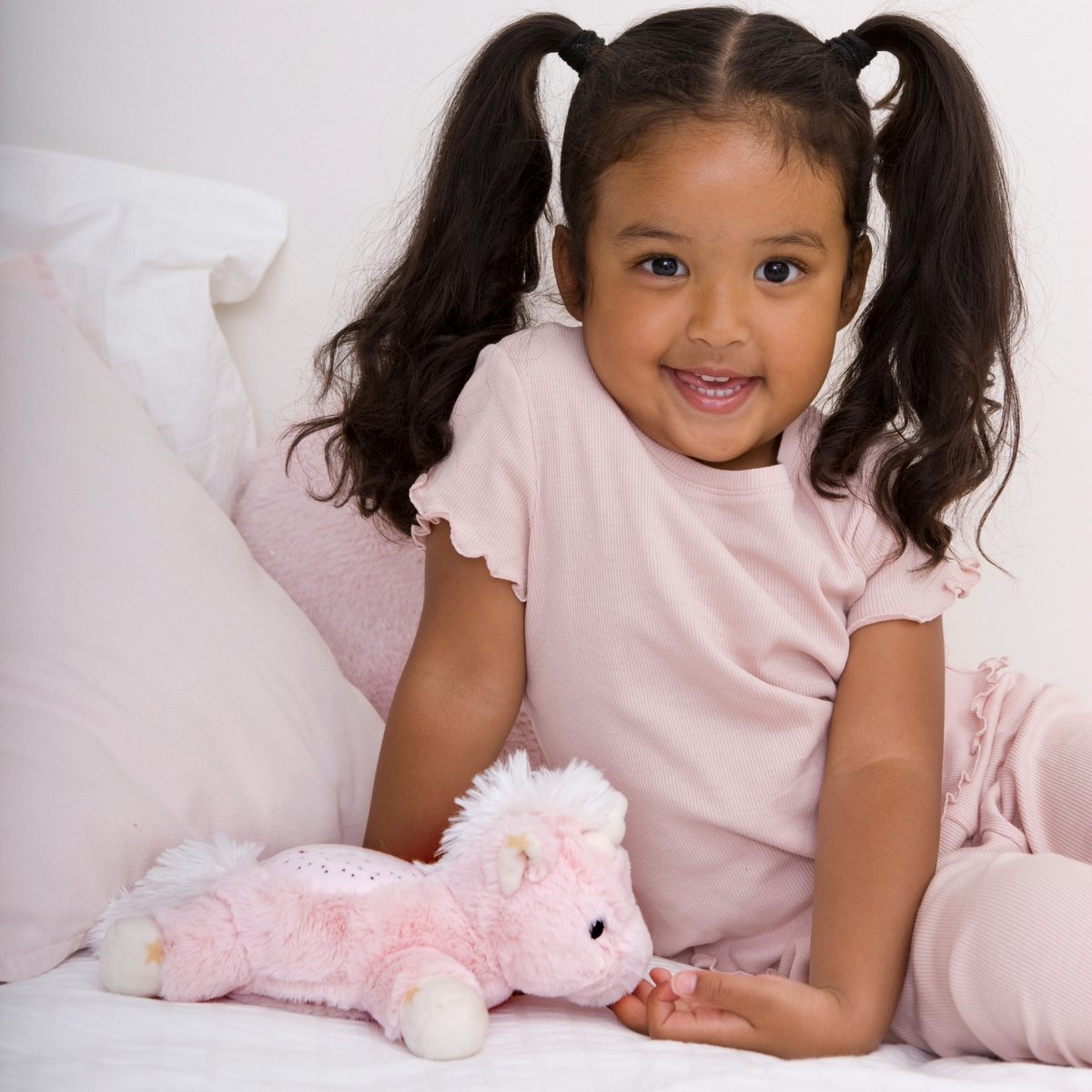 Veilleuse peluche Mini Dream Buddies rose, écru, CLOUD B