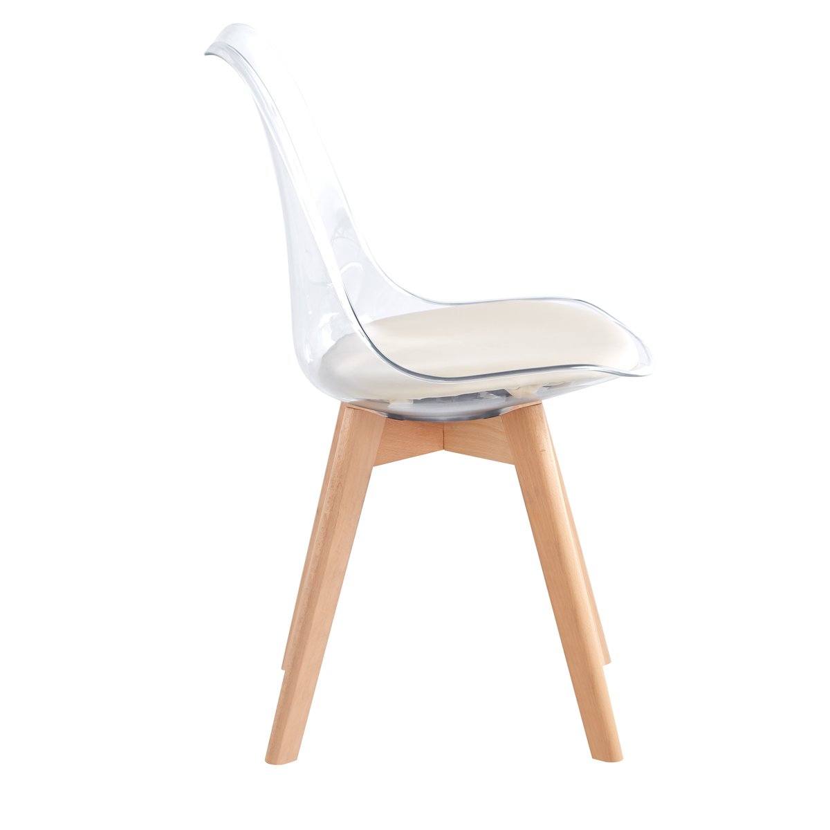 Lot de 4 chaises scandinaves, CARMEN beige, NORDLYS