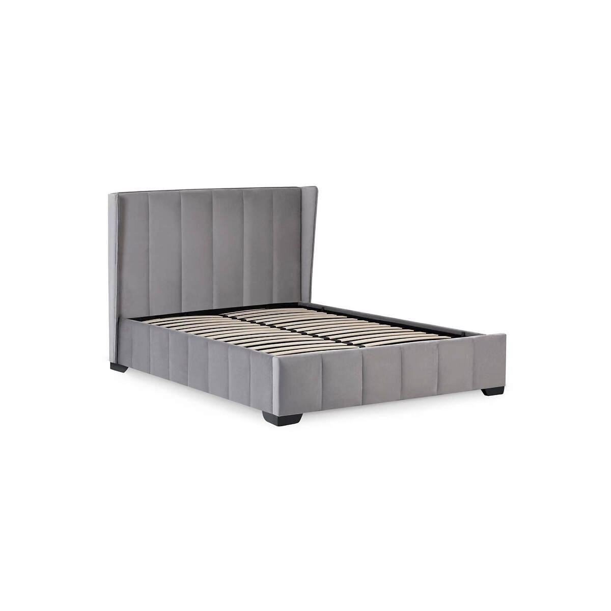 Kara Velvet Upholstered Bed grey, SO'HOME