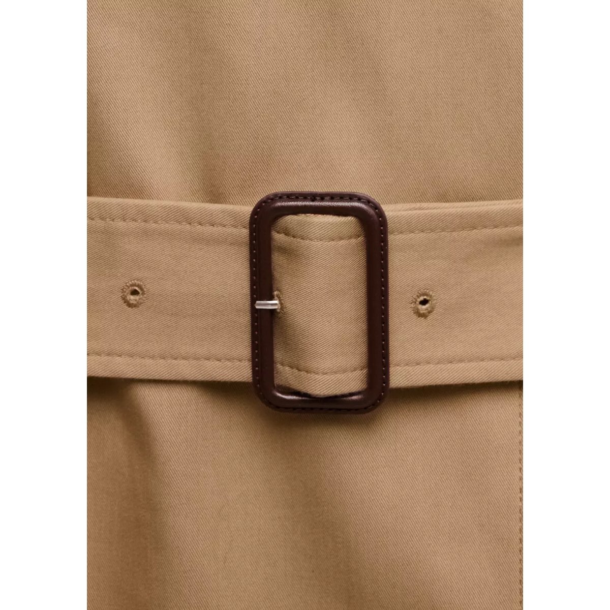 Trench coton ceinture beige, MANGO