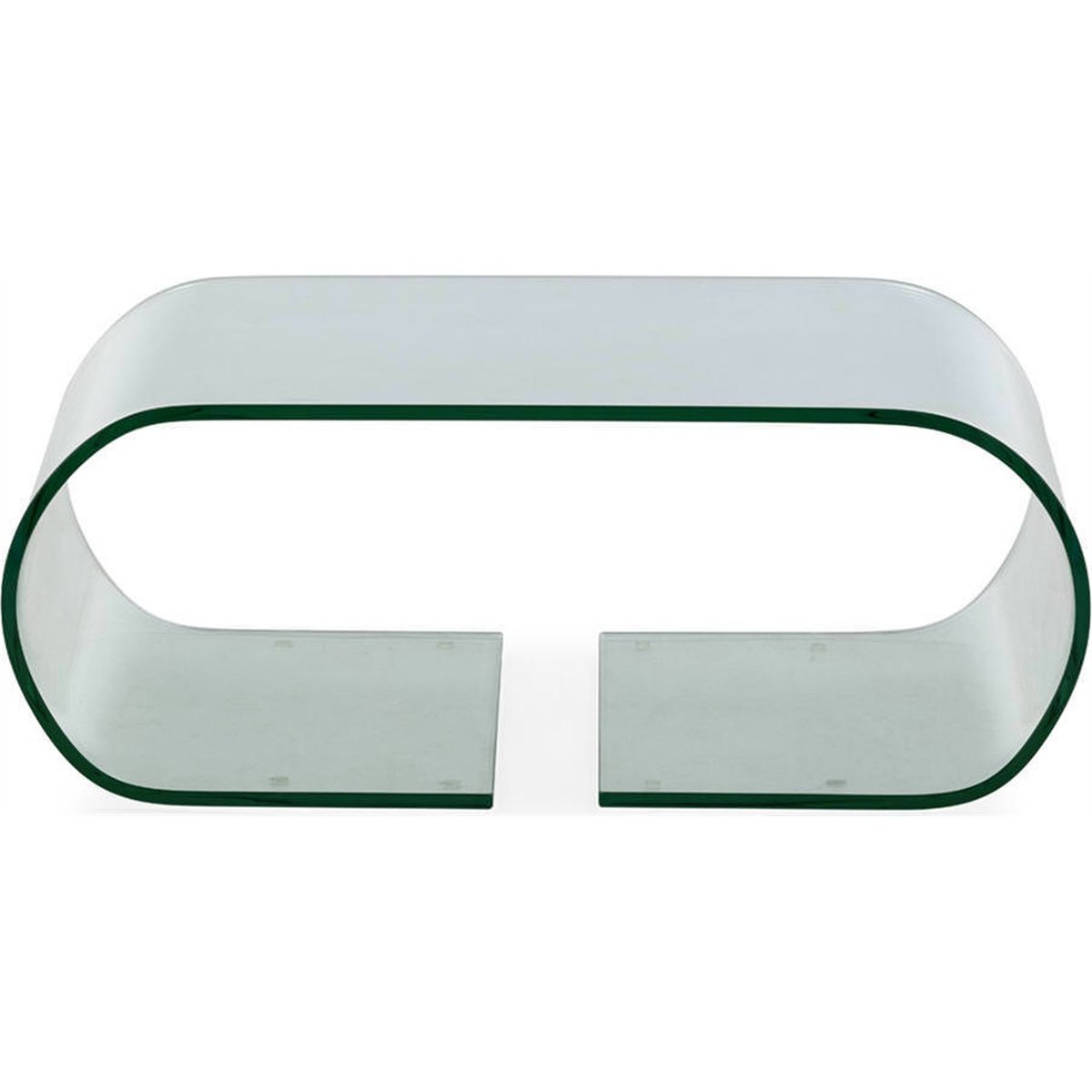 Table basse en verre courbé transparent, RECOLLECTION