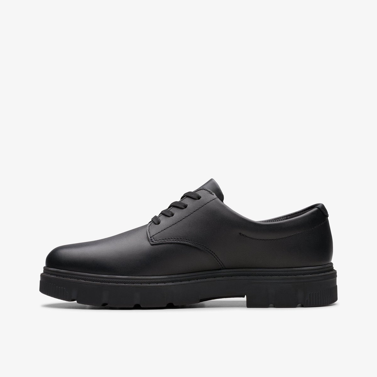 Derbies Cuir Coupe Large LORCAM LOOP Y noir, CLARKS