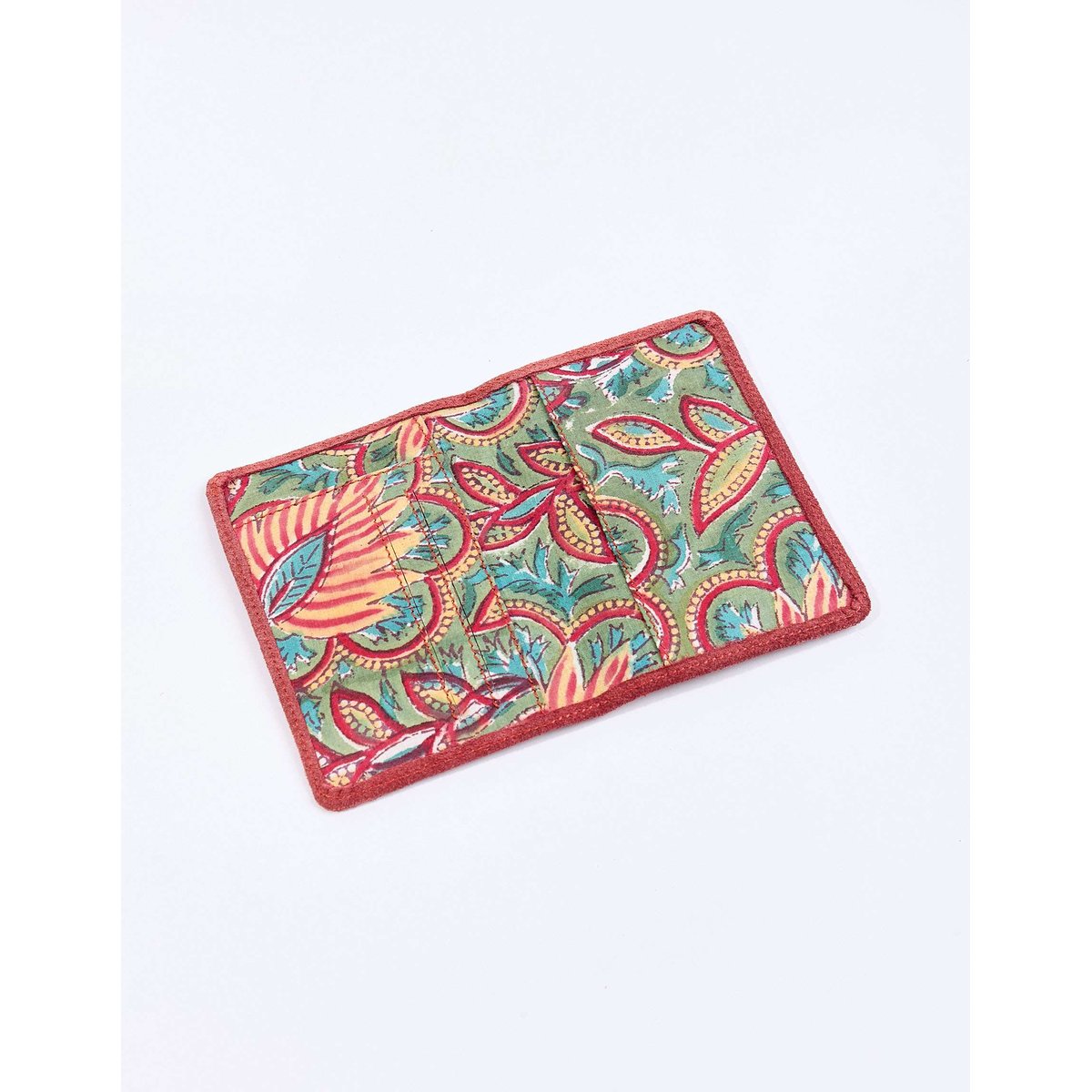 Pochette passeport en Suède de cuir VATA rouge vata, LA FIANCÉE