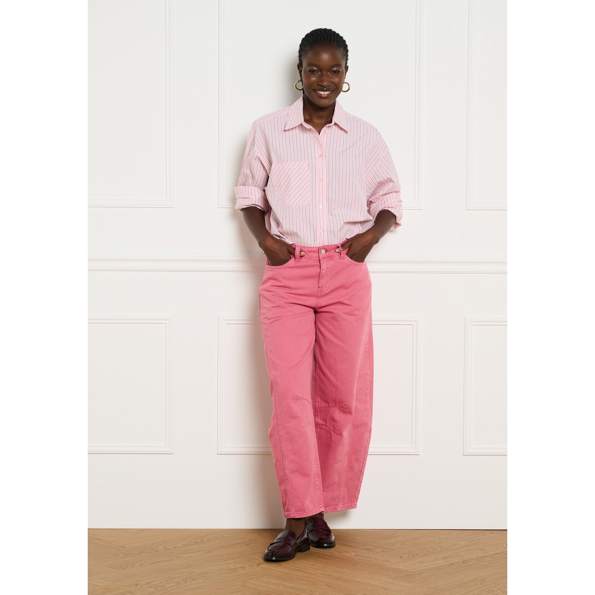 Pantalon barrel rose, LOLALIZA