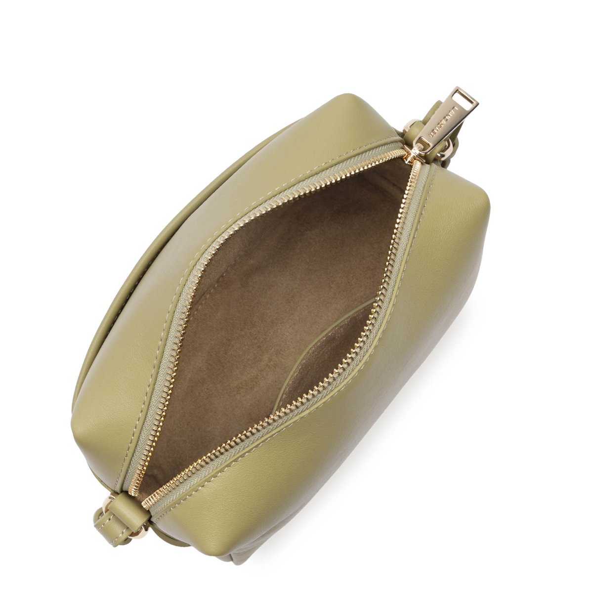 Sac trotteur zippé en cuir, DONNA CUBE bambou, LANCASTER