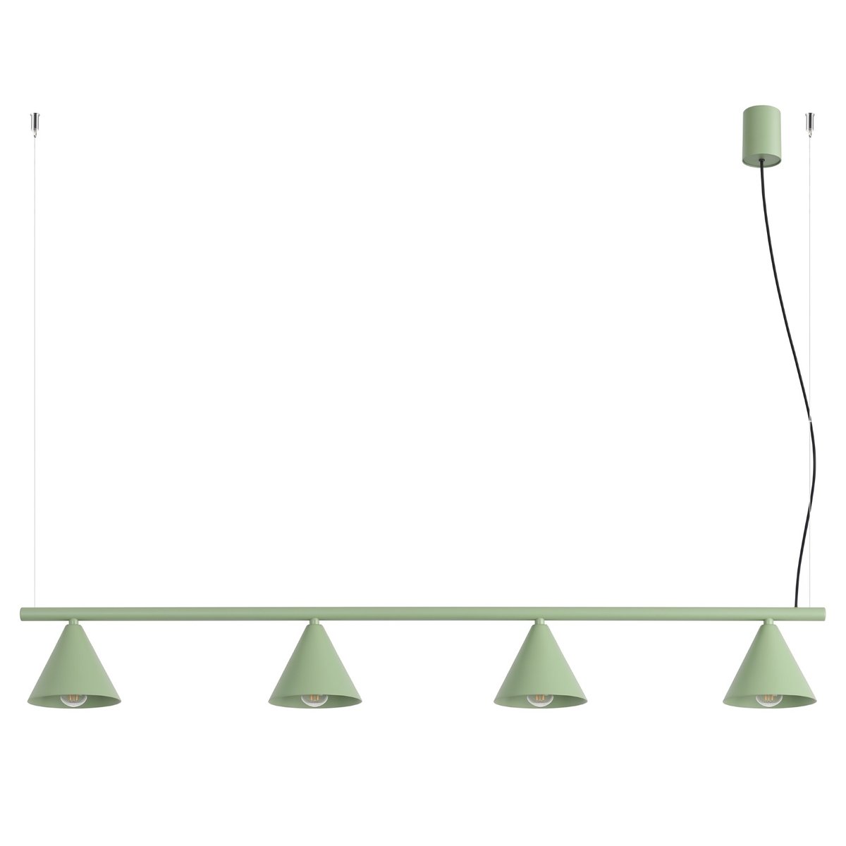 Lustre Acier Sauge E14 4 Nox sauge, EDEN