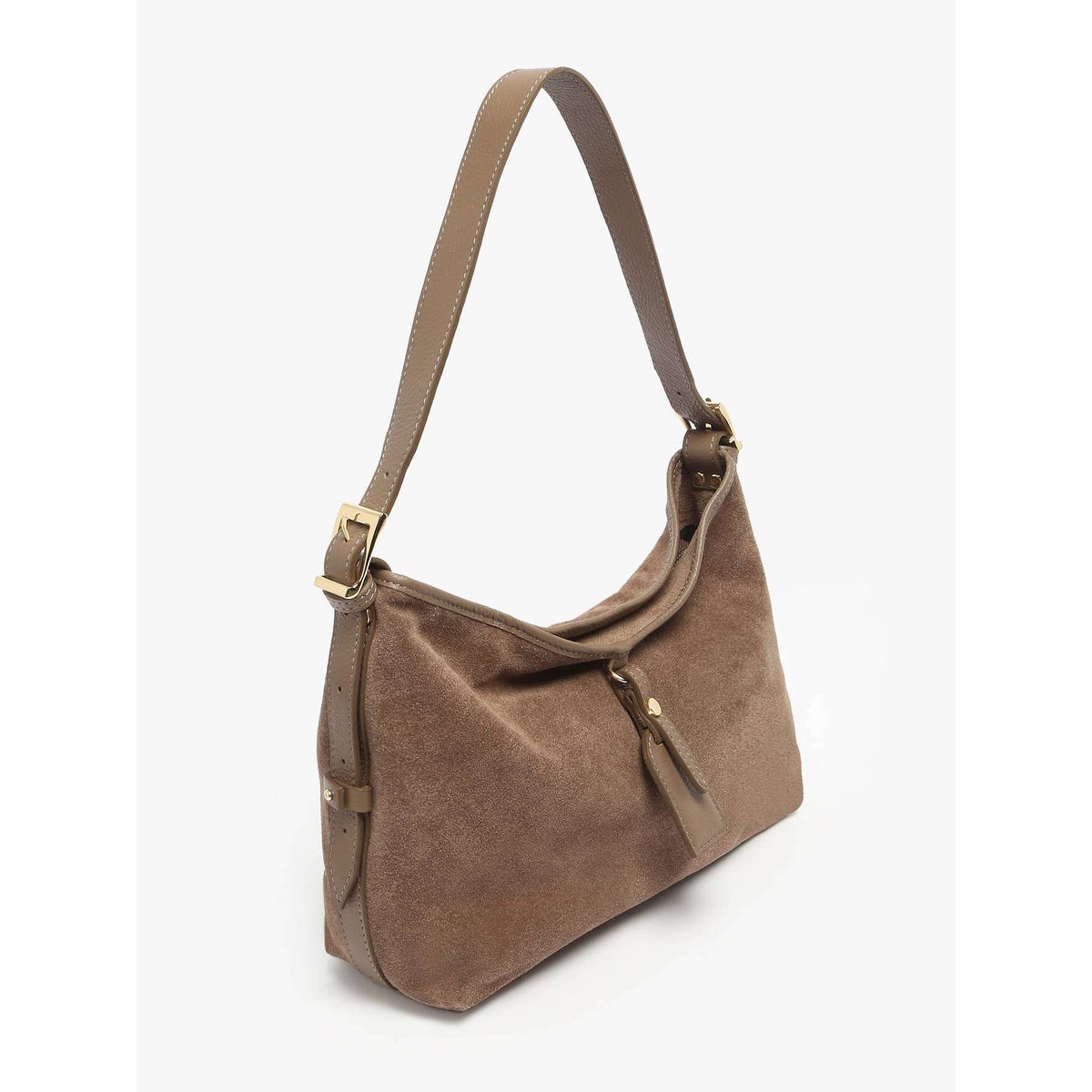 sac porté épaule Velvet caviar cuir taupe, MILANO