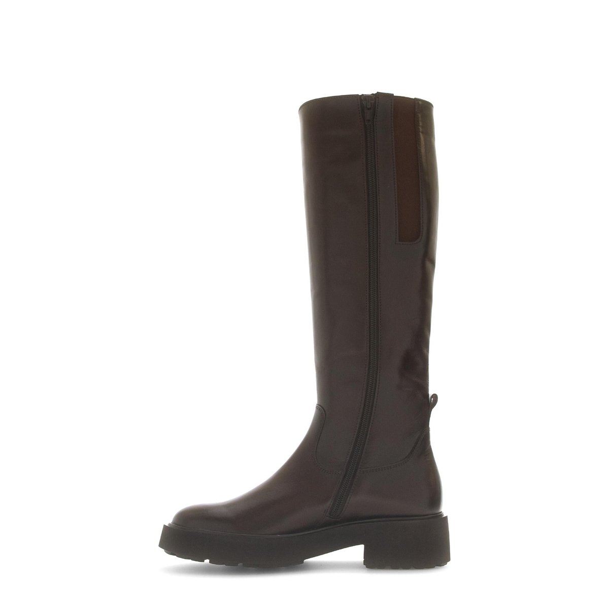 Bottes en cuir lisse à talon décroché cognac, GABOR