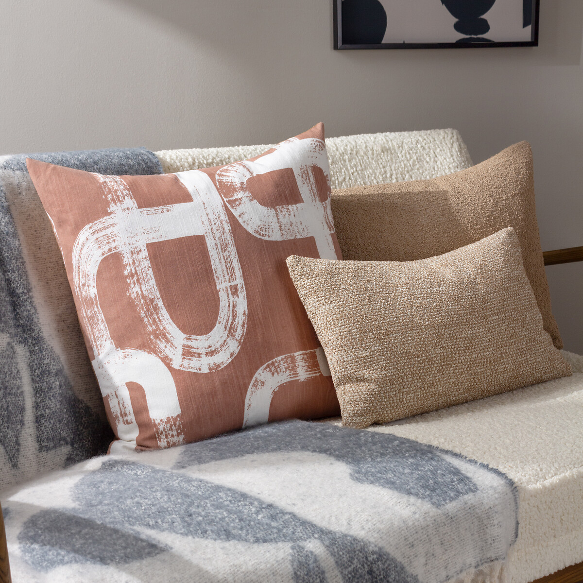 Meta Tasselled Throw graphite, HÖEM