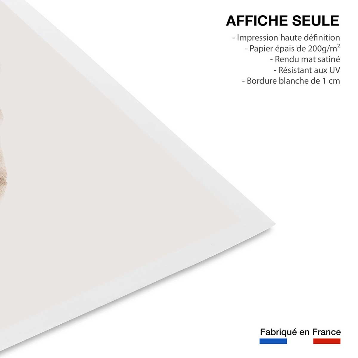Affiche enfant biche affiche seule, HEXOA